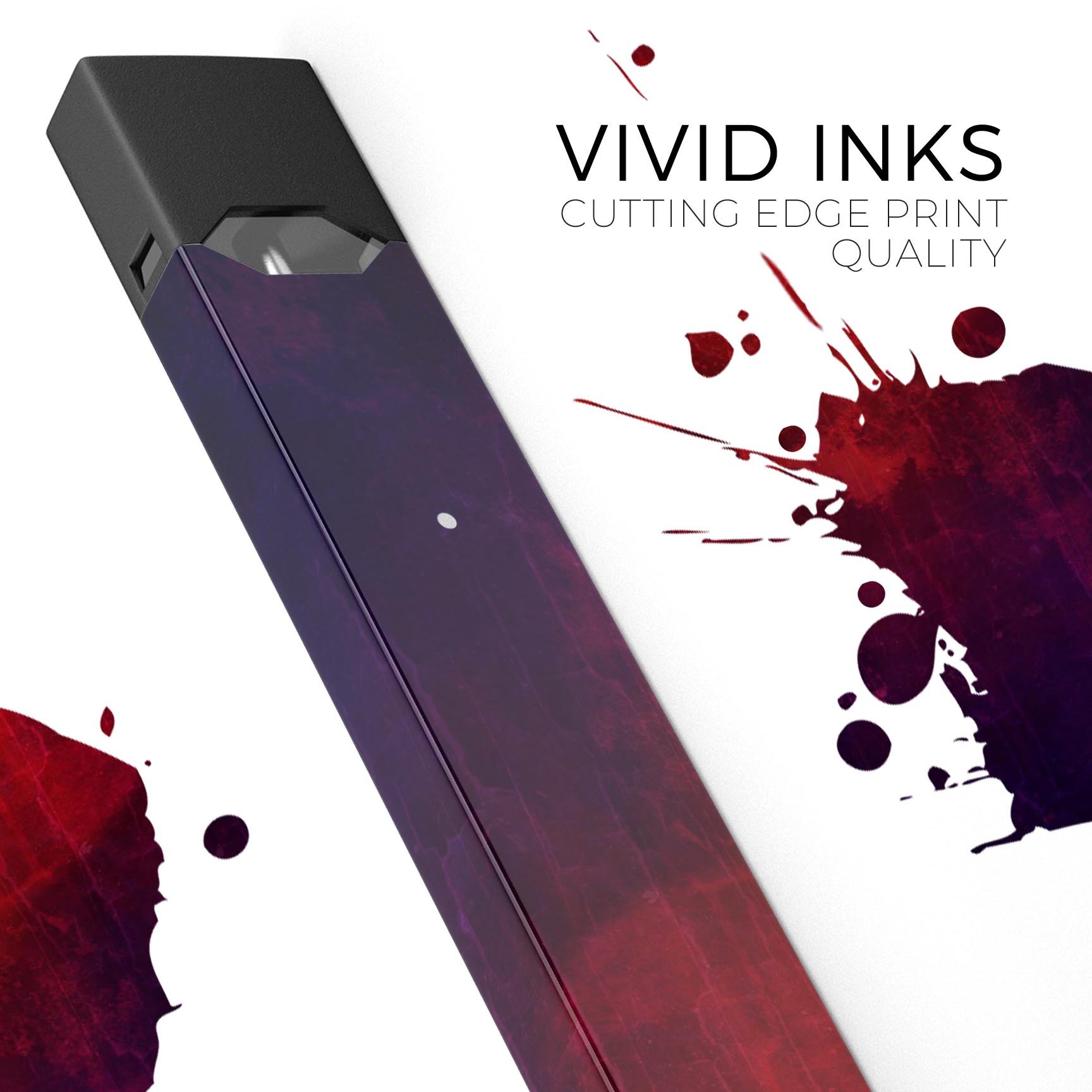 Abstract Fire & Ice V16 skin-wrap sticker for JUUL device, showcasing vibrant colors and premium design.